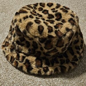 J. Crew Animal Print Faux Fur Hat